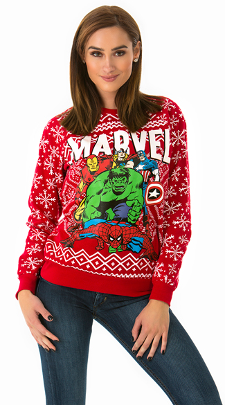 marvel comics ugly christmas sweater